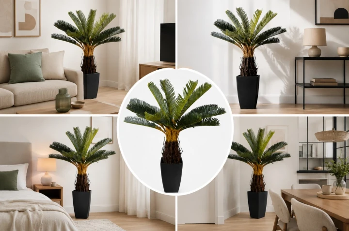 Sztuczne drzewko palma trójkolorowa 90cm