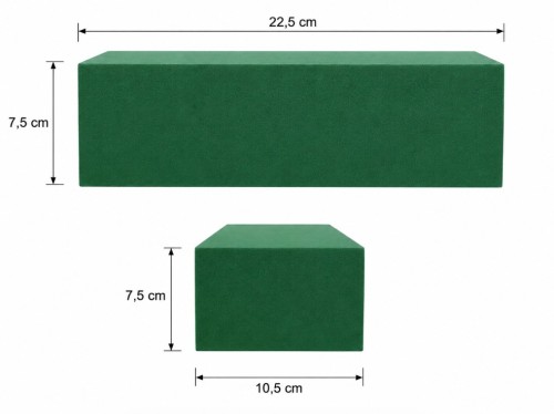 Gąbka florystyczna zielona - 10,5*22,5*7,5cm