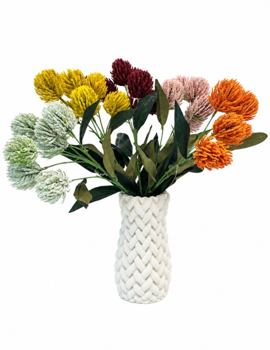 Sztuczna gałązkowa kwiatowa chryzantema –55cm