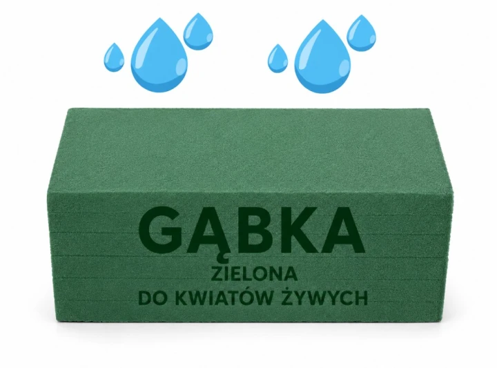 Gąbka florystyczna zielona - 10,5*22,5*7,5cm